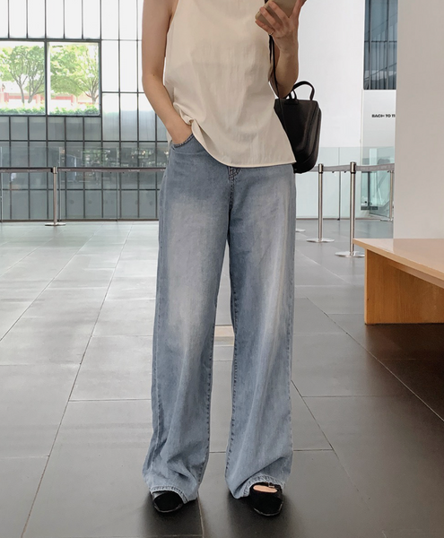 [SLOWAND] # SLOWMADE Summer Wide Denim Pants