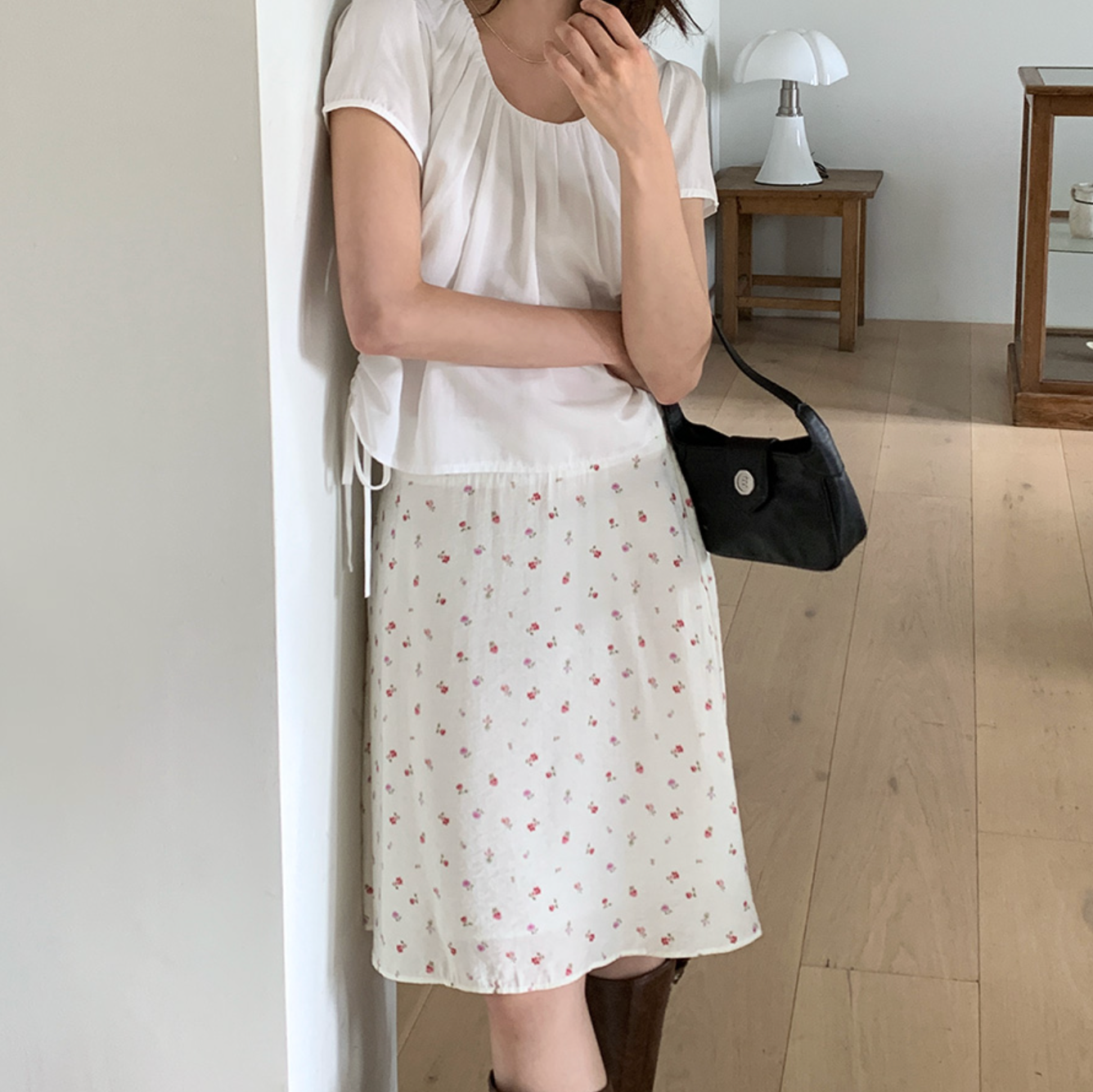 [FROM BEGINNING] Bella Flower Midi skirt