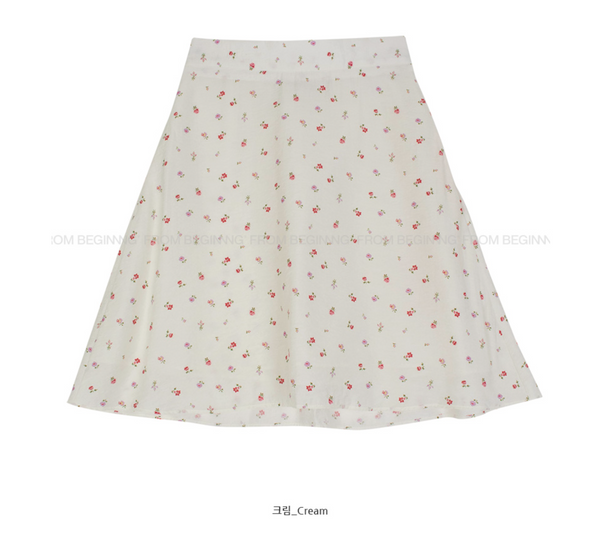 [FROM BEGINNING] Bella Flower Midi skirt