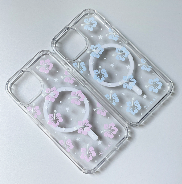 [Kim cupid] Hawaiian Angel (Blue) Jelly Hard Case / MagSafe Case