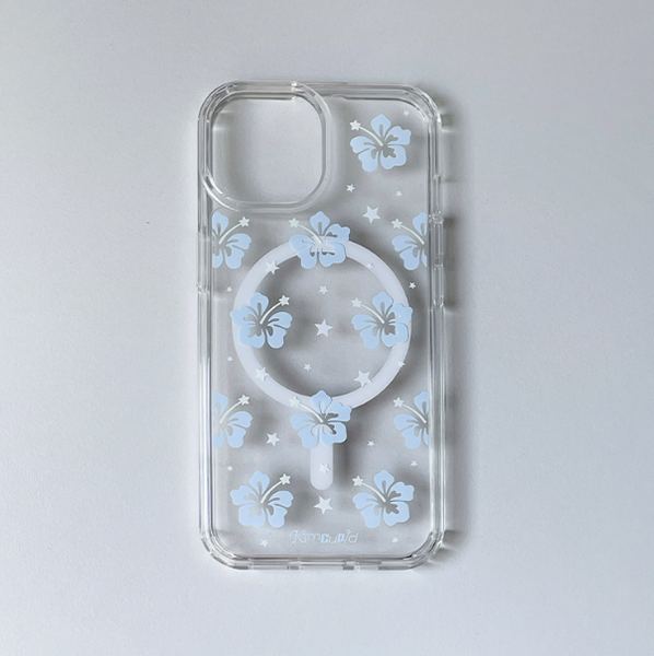 [Kim cupid] Hawaiian Angel (Blue) Jelly Hard Case / MagSafe Case