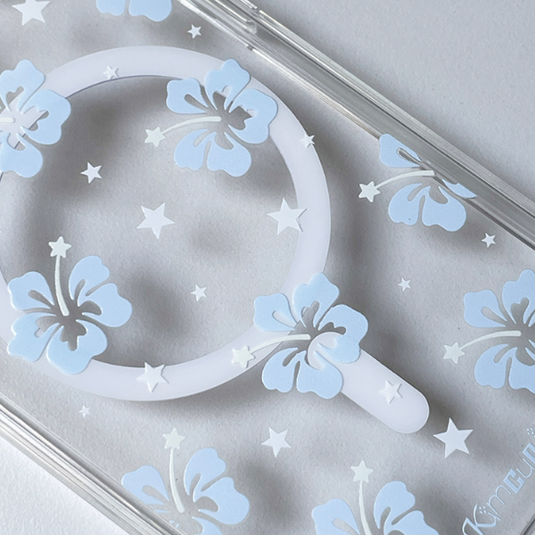 [Kim cupid] Hawaiian Angel (Blue) Jelly Hard Case / MagSafe Case