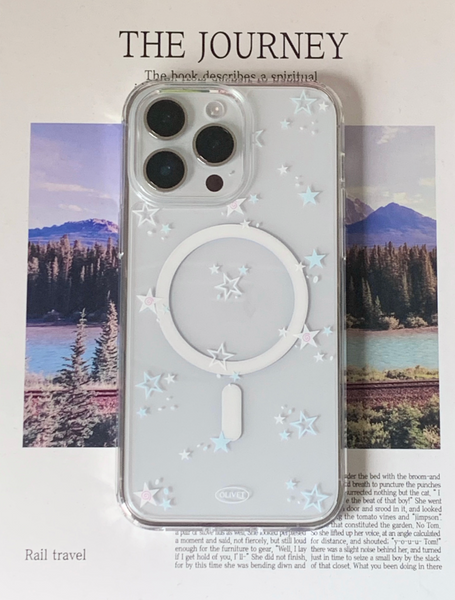 [OLIVET] Star Light Pattern Clear Phone Case / MagSafe Phone Case