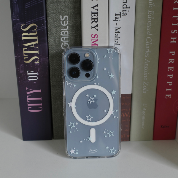 [OLIVET] Star Light Pattern Clear Phone Case / MagSafe Phone Case