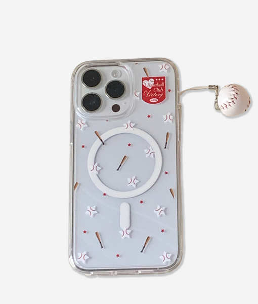 [OLIVET] Baseball Club Victory Clear Phone Case / MagSafe Phone Case