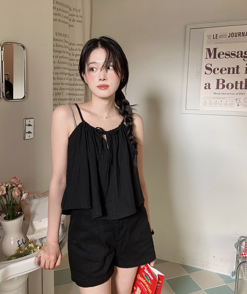 [SLOWAND] #SLOWMADE KITZENE Sleeveless Blouse