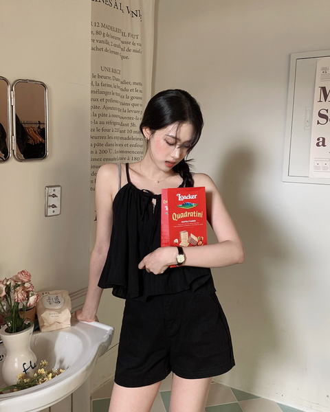 [SLOWAND] #SLOWMADE KITZENE Sleeveless Blouse