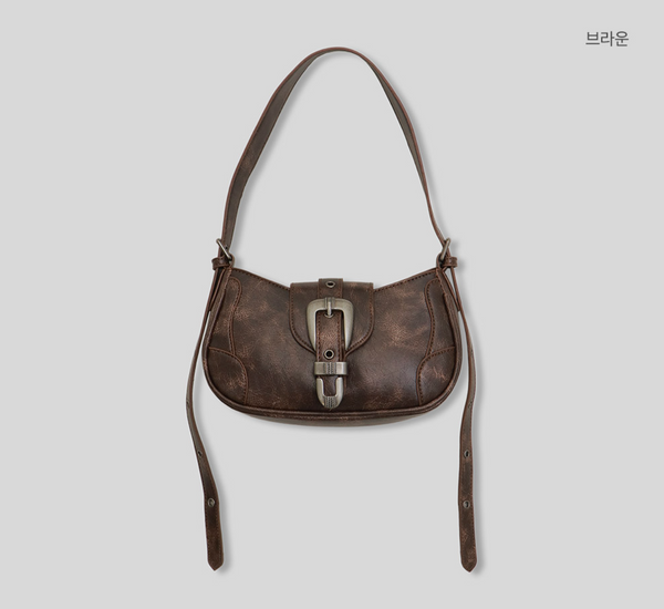 [98°C] Metal Vintage Buckle Shoulder Bag (Cross Bag)