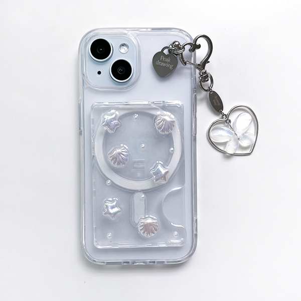 [Peakdrawing] Mini Seashell Card Slot Jelly Hard Case Set