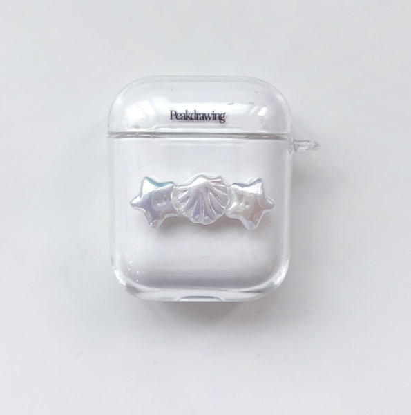 [Peakdrawing] Mini Seashell Airpods Clear Hard Case