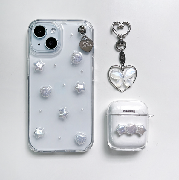 [Peakdrawing] Mini Seashell Airpods Clear Hard Case