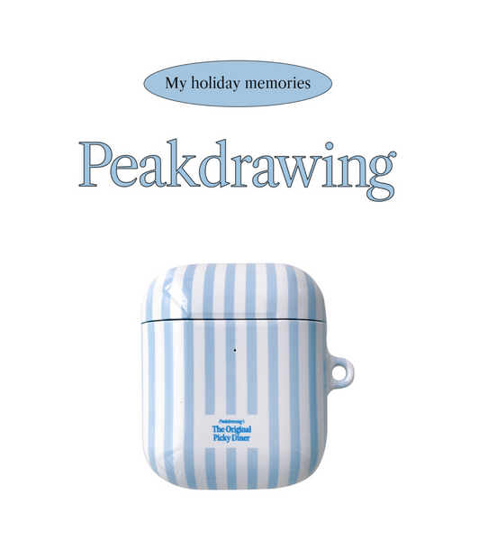 [Peakdrawing] Slim Sky Stripe Airpods Hard Case