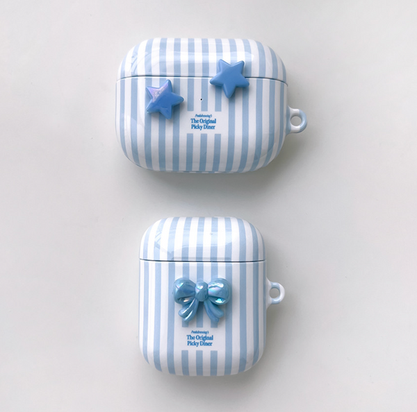 [Peakdrawing] Slim Sky Stripe Airpods Hard Case