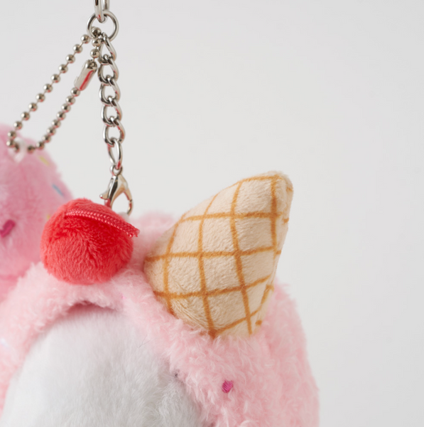 [Peanuts] Snoopy Strawberry Ice-cream Doll Keyring 16cm