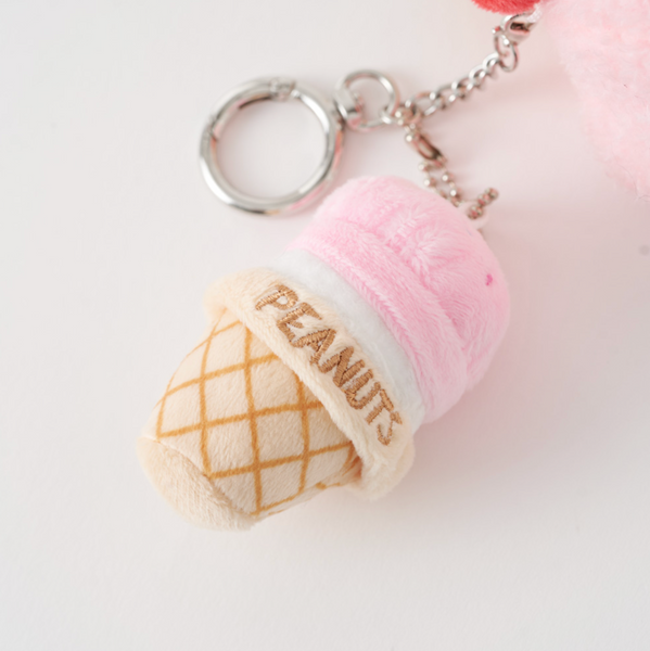 [Peanuts] Snoopy Strawberry Ice-cream Doll Keyring 16cm