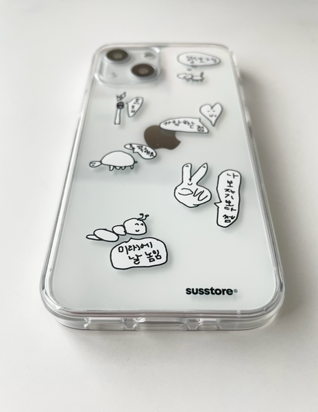 [SUSSTORE] 아무말 말풍선 Jelly Hard Case