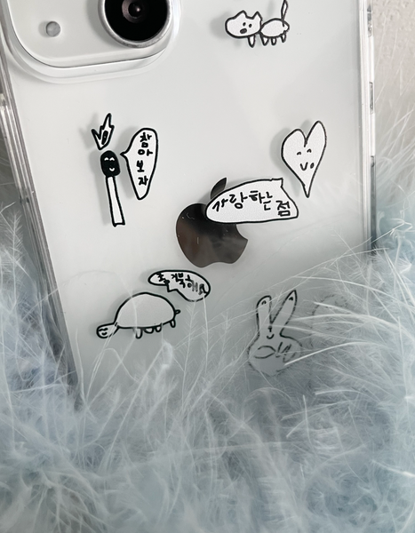 [SUSSTORE] 아무말 말풍선 Jelly Hard Case