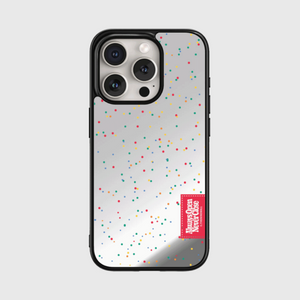 [THENINEMALL] Rainbow Sand Pattern Label Mirror Bumper Case