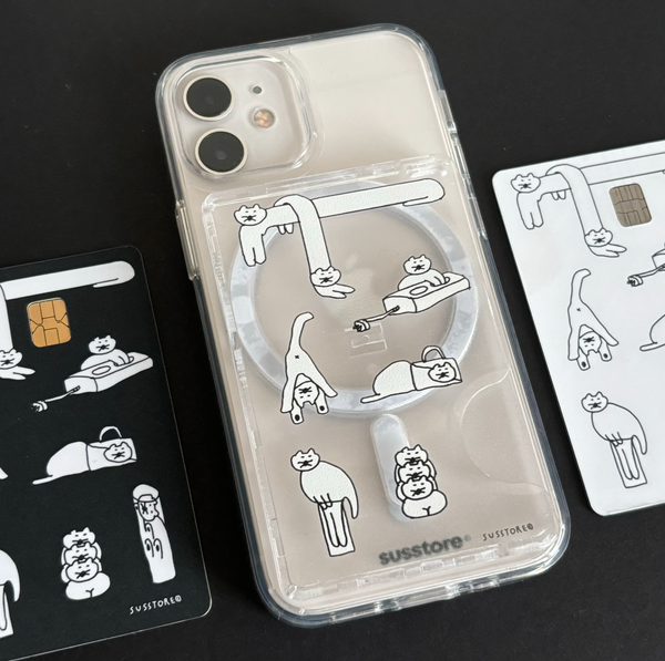 [SUSSTORE] Muji Logo Card Slot + MagSafe Phone Case Set