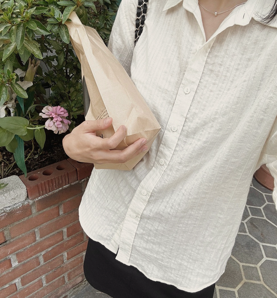 [SLOWAND] # SLOWMADE Natural Fit Cotton Shirt