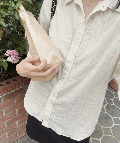 [SLOWAND] # SLOWMADE Natural Fit Cotton Shirt