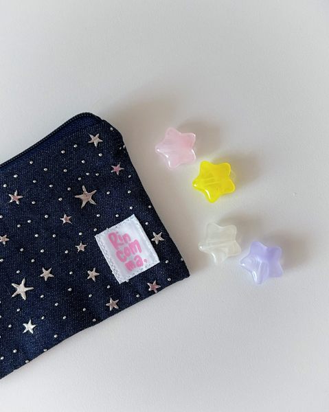 [rincomma] Twinkle Mini Pouch (Dark Blue)