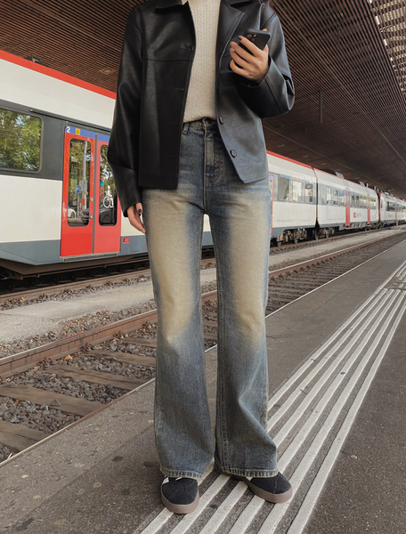 [SLOWAND] # SLOWMADE Our Mute Semi-Bootcut Denim Pants