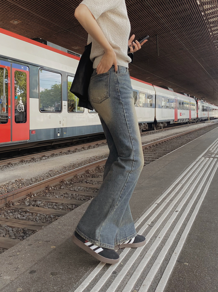 [SLOWAND] # SLOWMADE Our Mute Semi-Bootcut Denim Pants