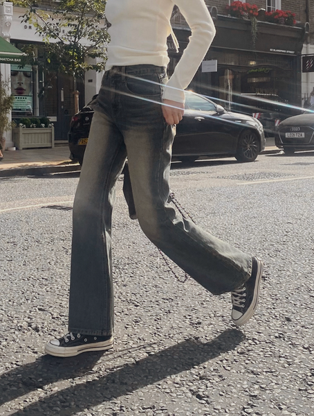 [SLOWAND] # SLOWMADE Our Mute Semi-Bootcut Denim Pants