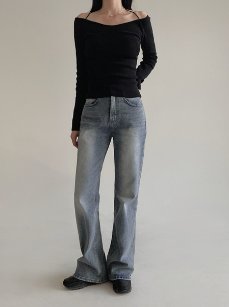 [SLOWAND] # SLOWMADE Our Mute Semi-Bootcut Denim Pants