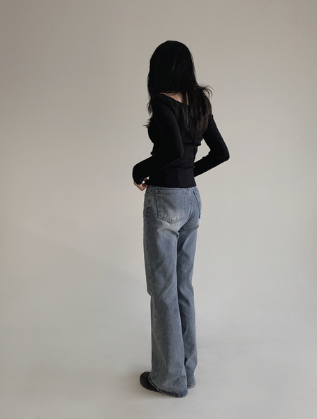 [SLOWAND] # SLOWMADE Our Mute Semi-Bootcut Denim Pants