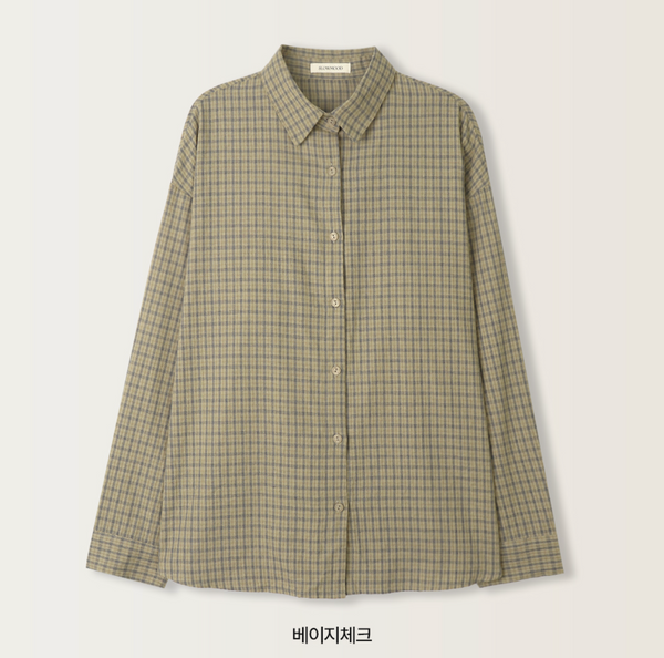 [SLOWAND] # SLOWMADE Autumn Vintage Label Checkered Shirt