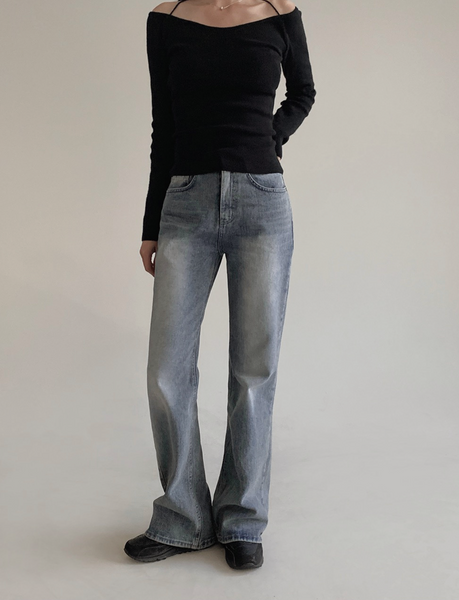 [SLOWAND] # SLOWMADE ON-OFF Tie Halterneck Slim Knitwear