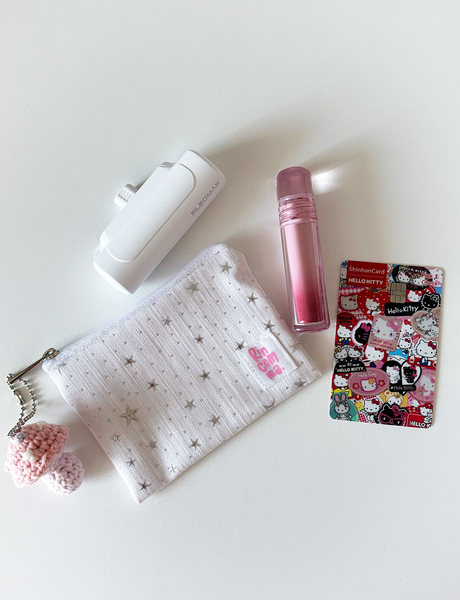 [rincomma] Twinkle Mini Pouch (White)