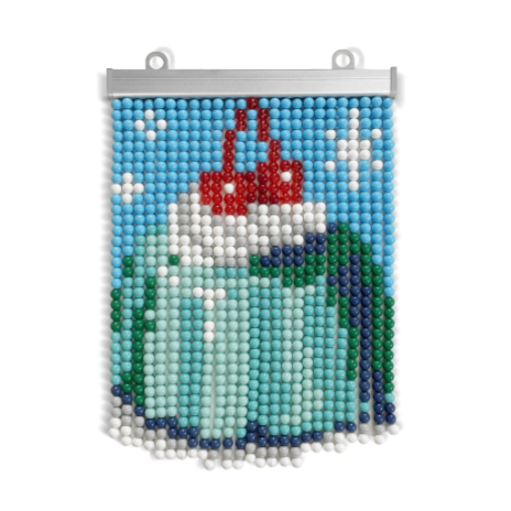 Mini Blue Pudding Beaded Curtain 20.5cm DIY Set