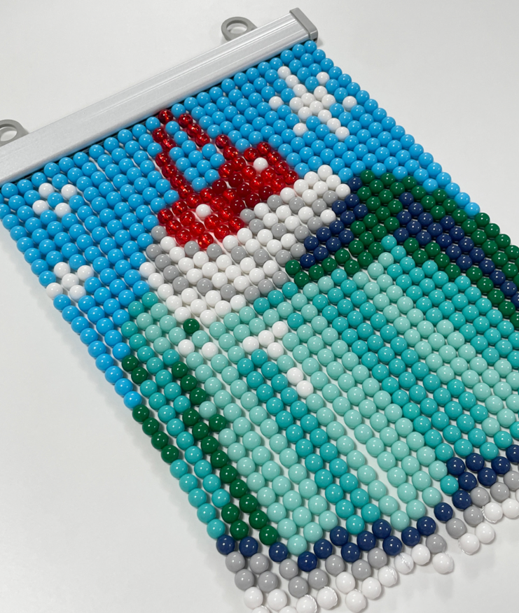 Mini Blue Pudding Beaded Curtain 20.5cm DIY Set – Ohue