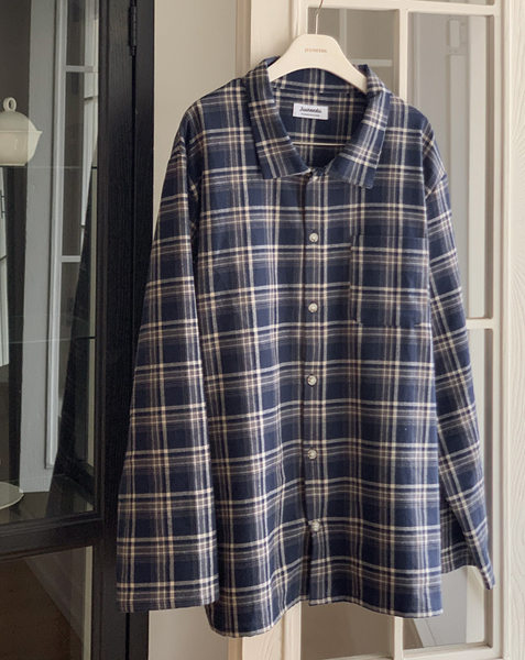 [Juuneedu] Bread Tartan Check Couple Pyjamas Set