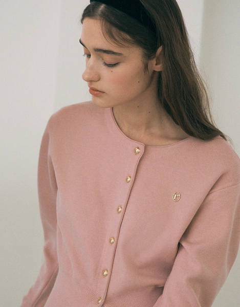 [rola rola] ROUND VOLUME SLEEVE CARDIGAN PINK