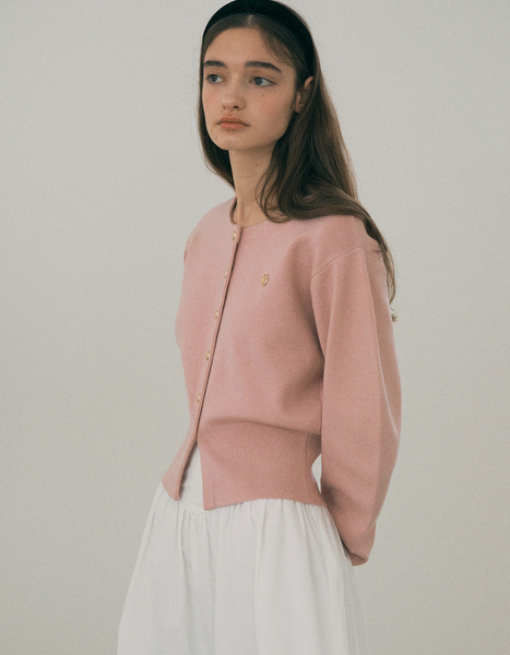 [rola rola] ROUND VOLUME SLEEVE CARDIGAN PINK