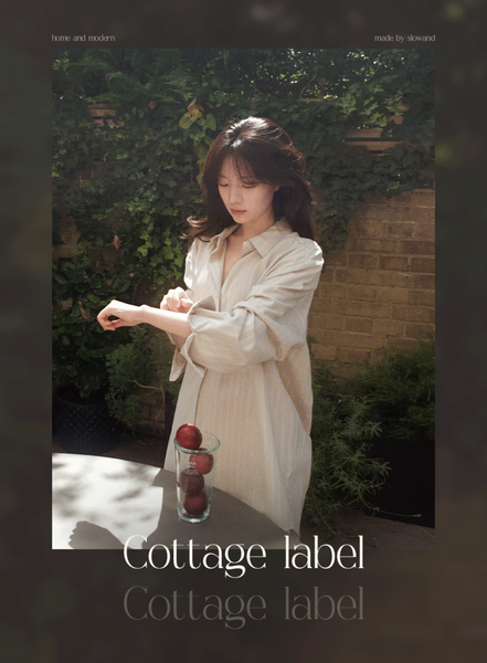 [SLOWAND] # SLOWMADE Cottage Home & Modern Label Shirt