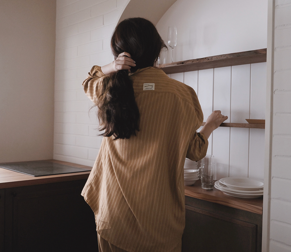 [SLOWAND] # SLOWMADE Cottage Home & Modern Label Shirt