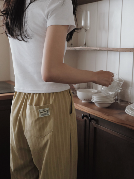 [SLOWAND] # SLOWMADE Cottage Home & Modern Label Pants