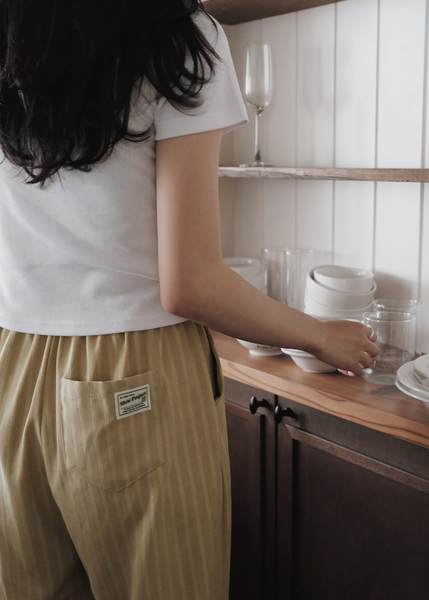 [SLOWAND] # SLOWMADE Cottage Home & Modern Label Pants