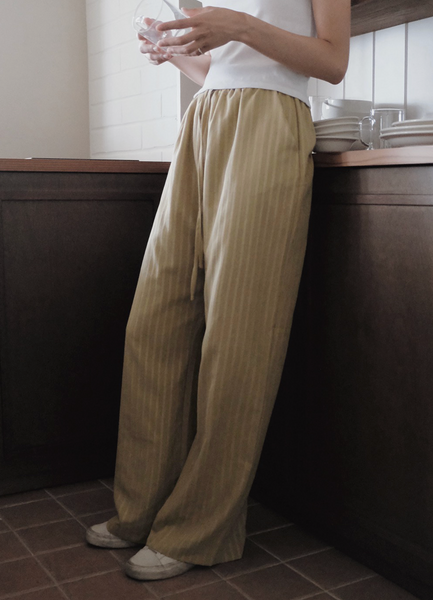 [SLOWAND] # SLOWMADE Cottage Home & Modern Label Pants