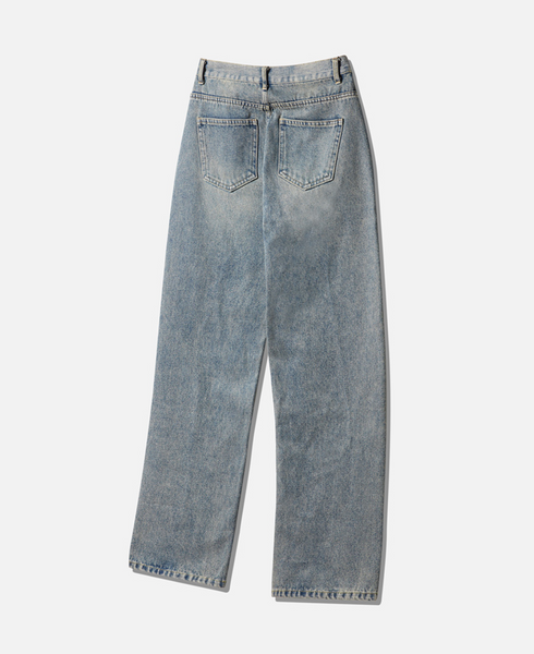 [CHICKS] SDP Minimal Straight Denim Pants Light Denim