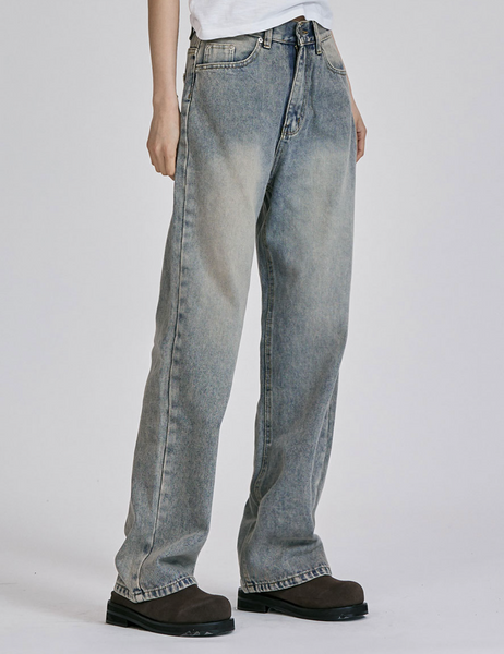 [CHICKS] SDP Minimal Straight Denim Pants Light Denim