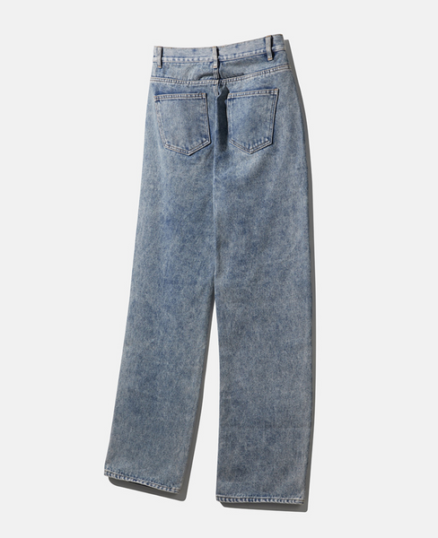 [CHICKS] NSP Day Long Straight Denim Pants Medium Blue