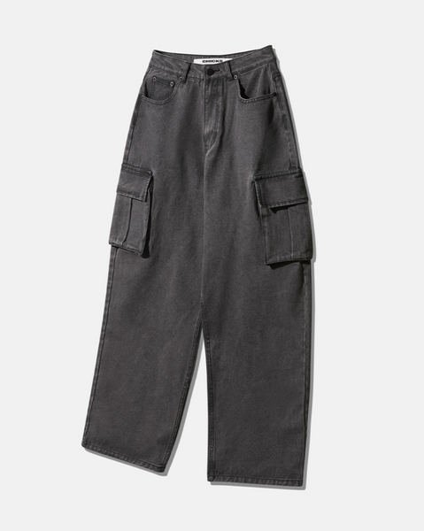 [CHICKS] CDP Board Cargo Denim Pants Black