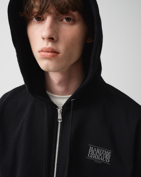 [MARITHÉ FRANÇOIS GIRBAUD] BIG CLASSIC LOGO HOODIE ZIPUP Black