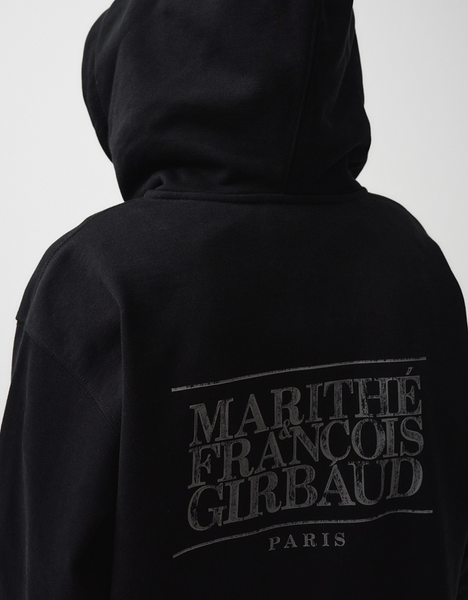 [MARITHÉ FRANÇOIS GIRBAUD] BIG CLASSIC LOGO HOODIE ZIPUP Black